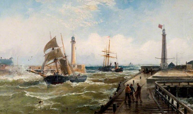 Between Sunderland Piers — Robert Ernest Roe