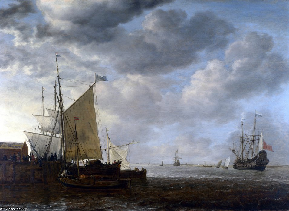 A View Of An Estuary — Simon Jacobsz De Vlieger