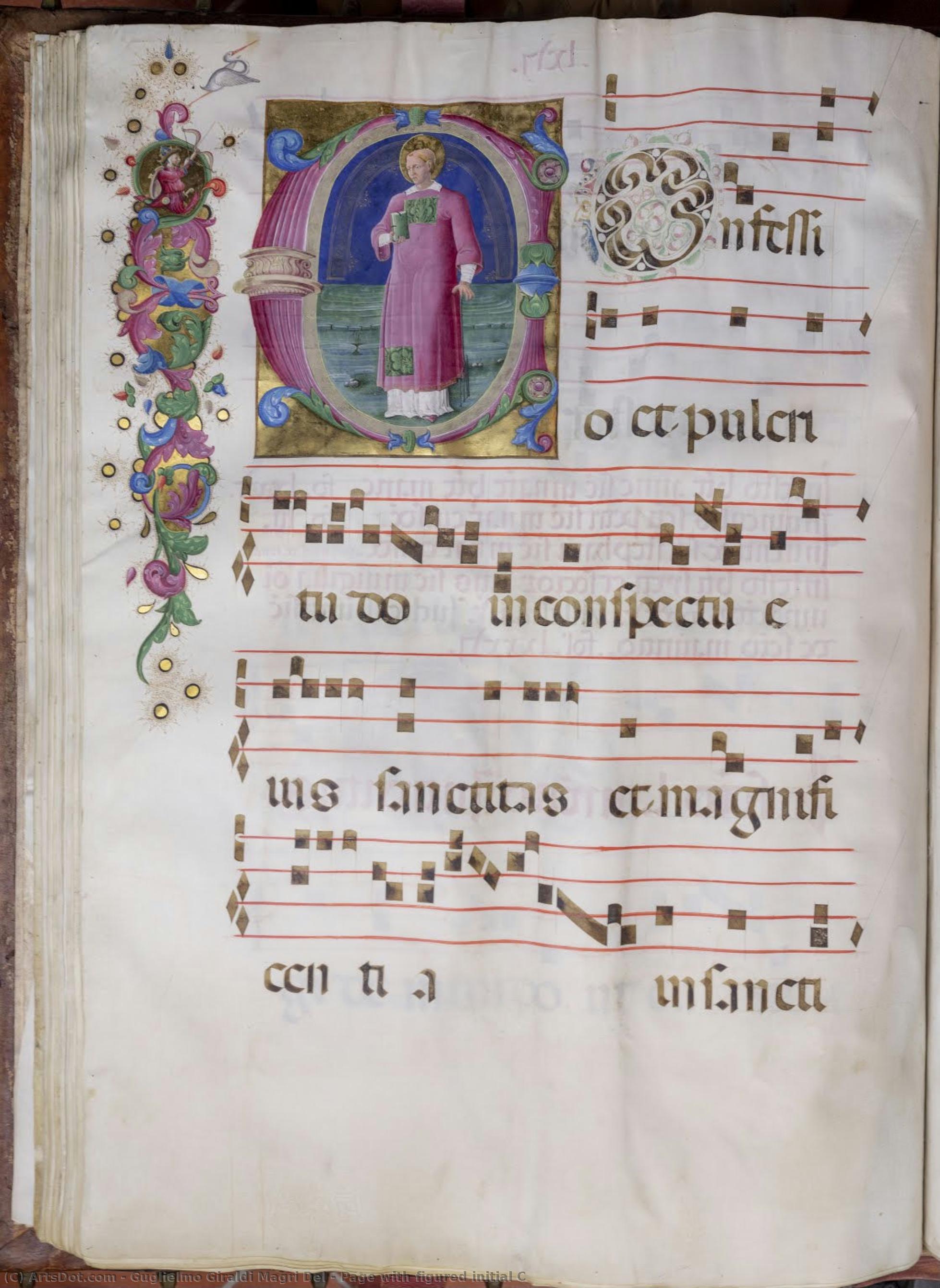 Page With Figured Initial C — Guglielmo Giraldi Magri Del