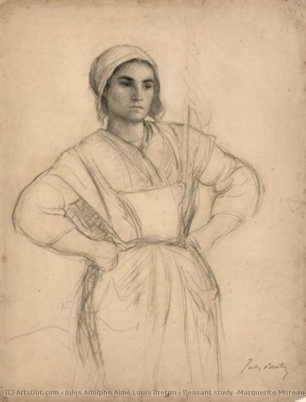 Peasant Study (marguerite Moreau) — Jules Adolphe Aimé Louis Breton