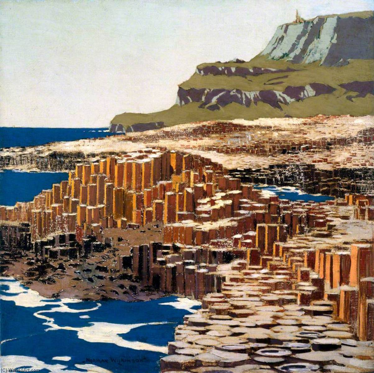 Ireland For Holidays The Giant's Causeway (london, Midland And Scottish Railway Poster Artwork) — Norman Wilkinson