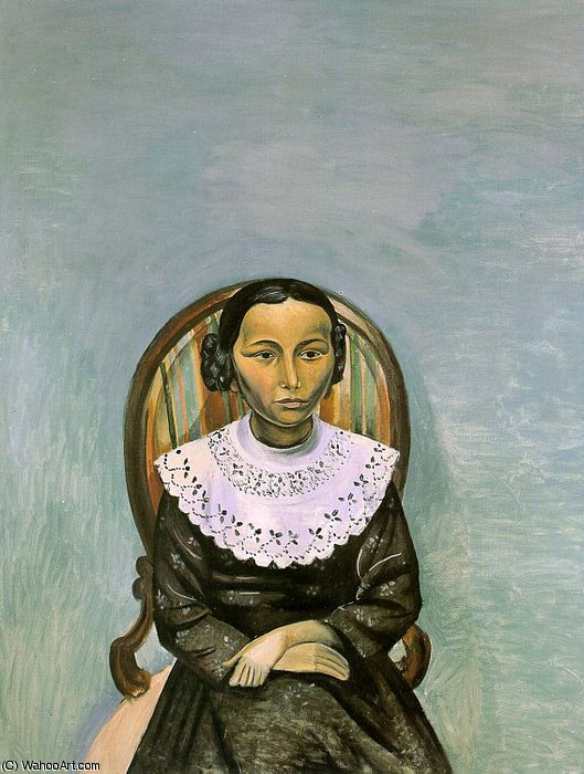 Portrait Of A Young Girl In Black, Oil On Canva — André Derain