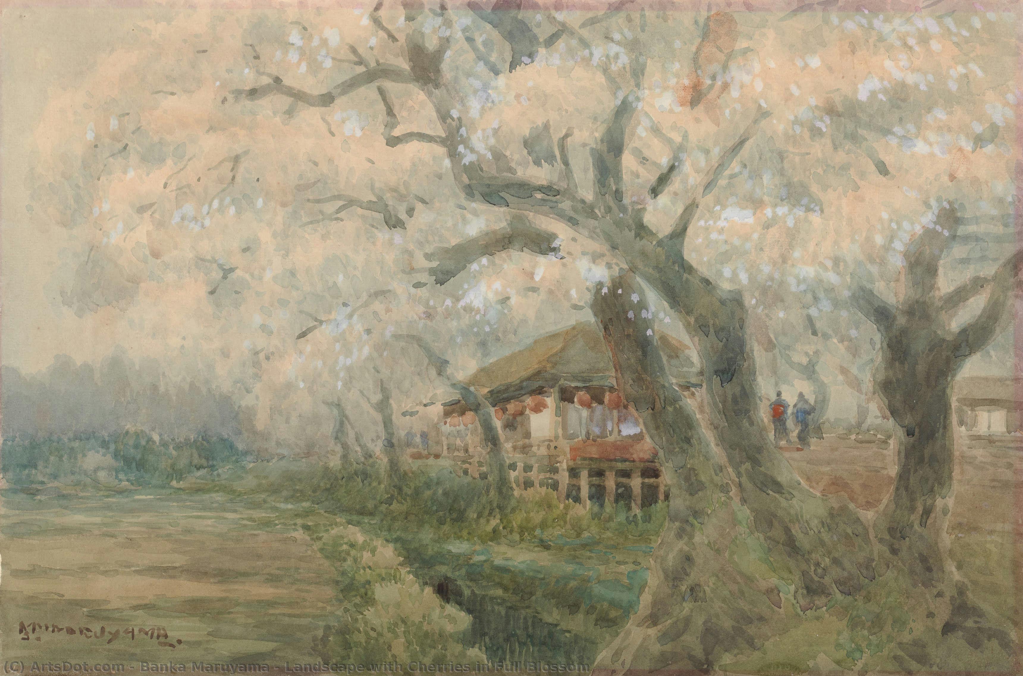 Landscape With Cherries In Full Blossom — Banka Maruyama