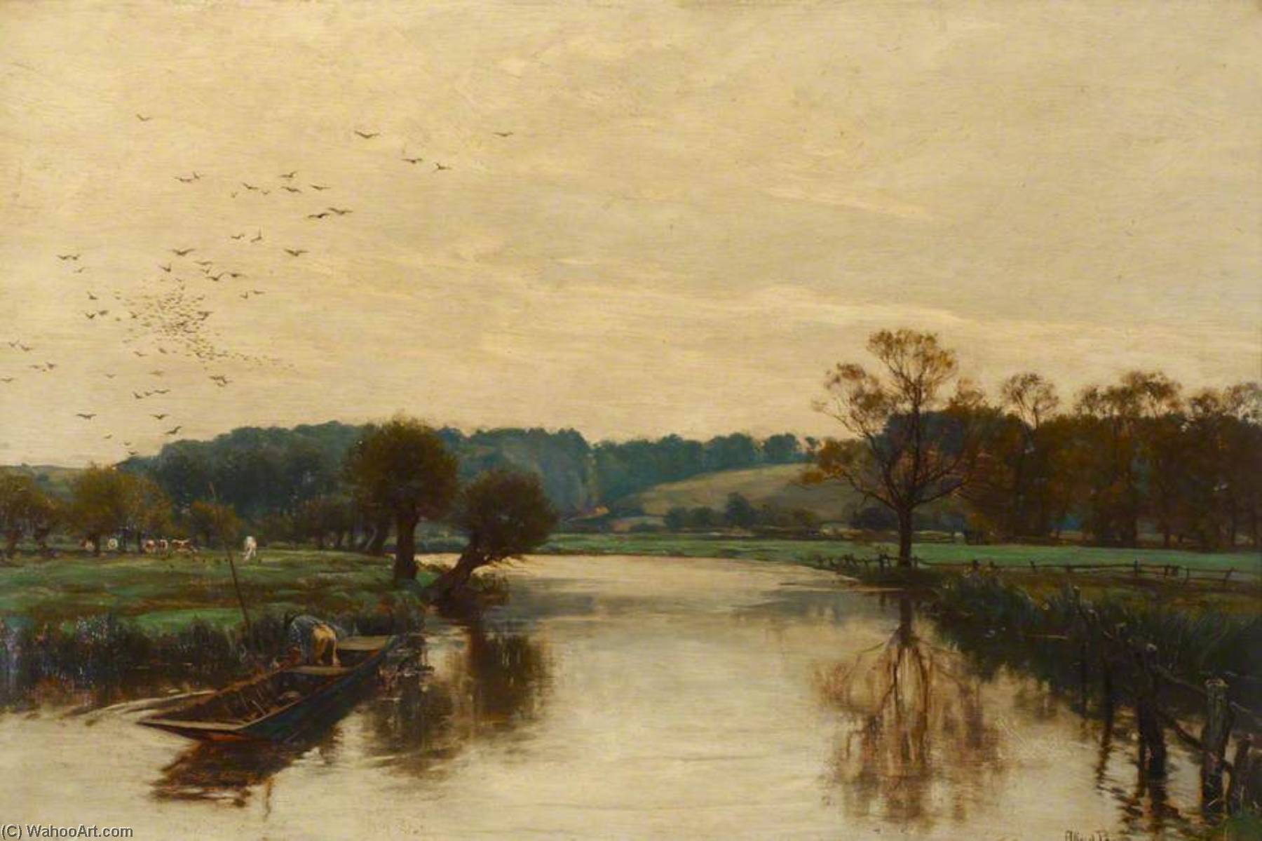 Morning On The Kennet — Alfred William Parsons