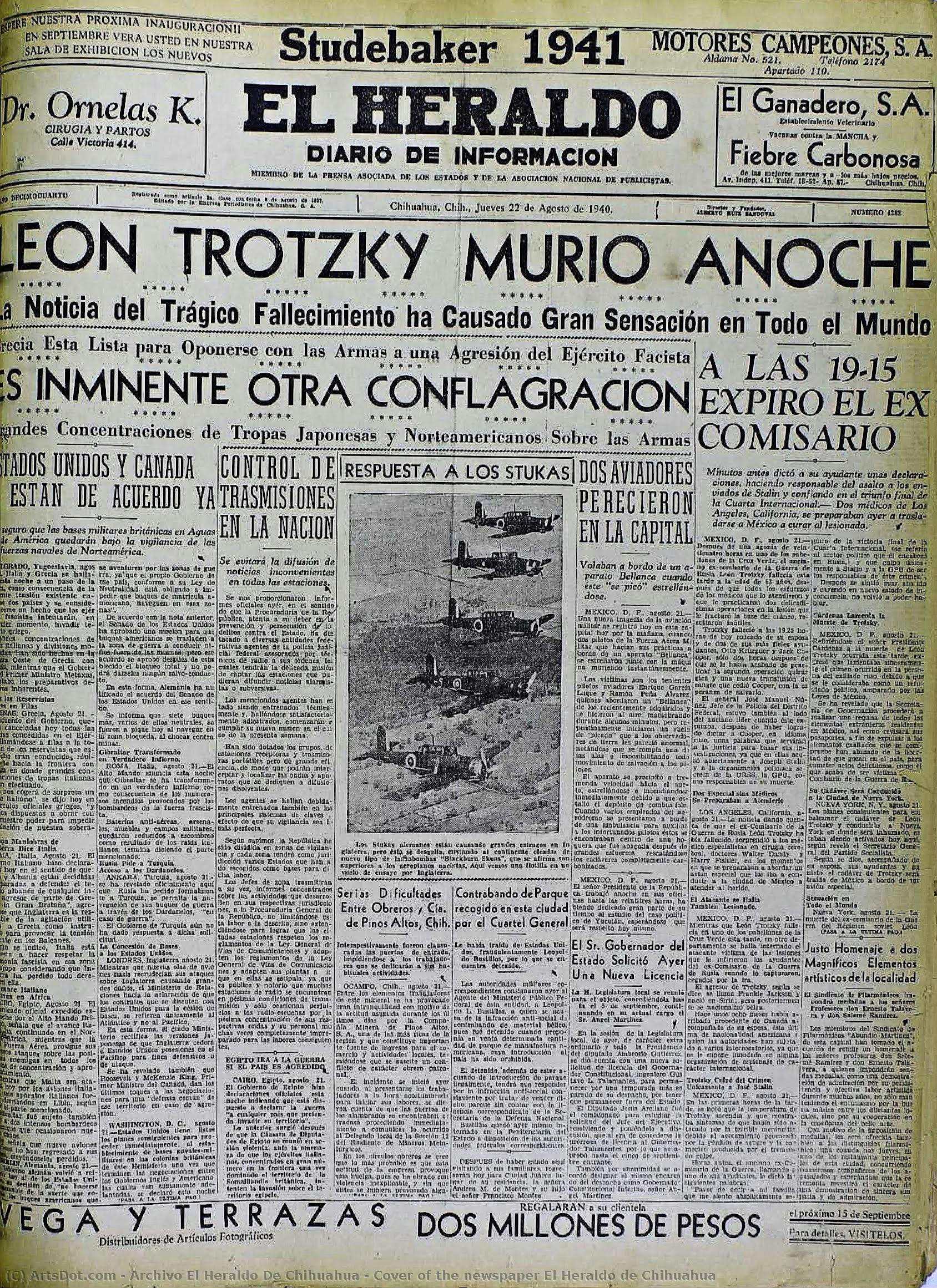 Cover Of The Newspaper El Heraldo De Chihuahua — Archivo El Heraldo De Chihuahua