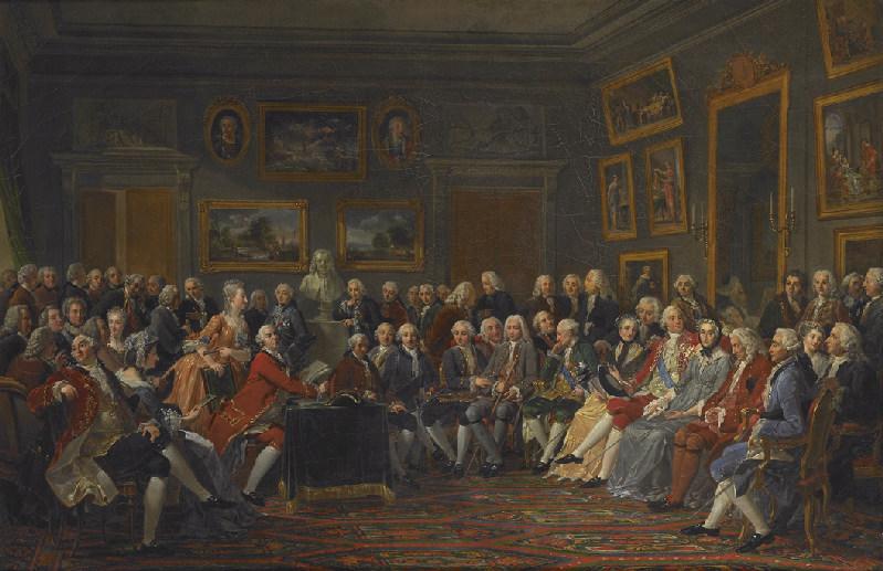 Première Lecture Chez Madame Geoffrin De L'orphelin De La Chine, En 1755 — Anicet Charles Gabriel Lemonnier