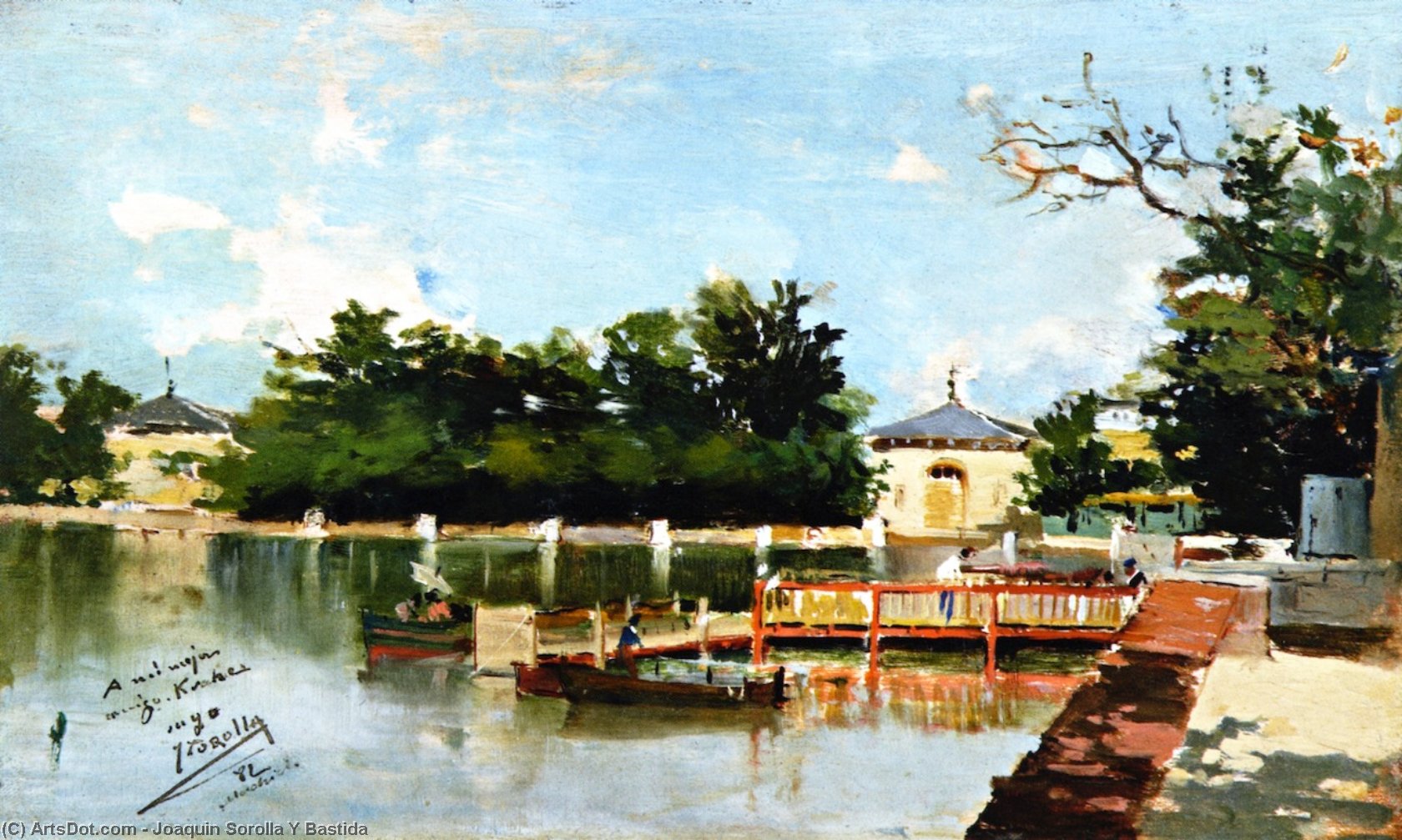 View Of The Jetty In The Retiro Gardens, Madrid — Joaquín Sorolla Y Bastida