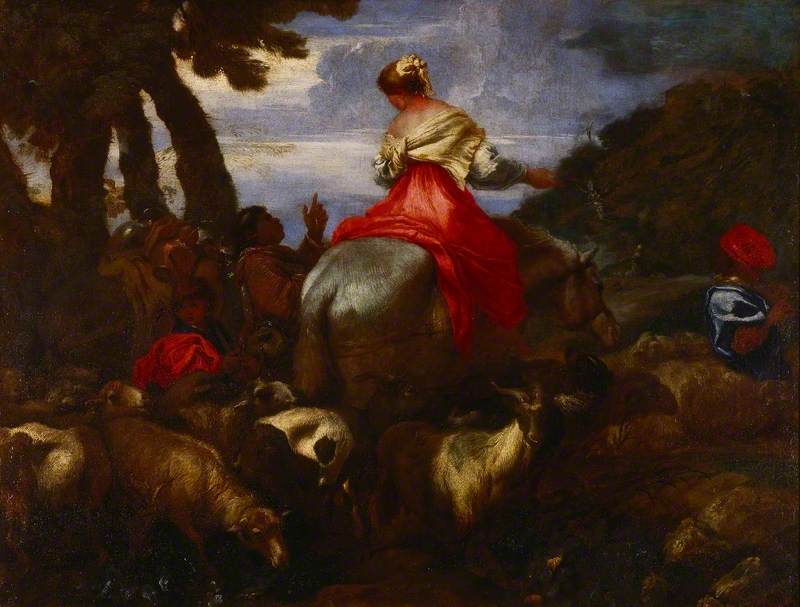 Rebecca Led By The Servant Of Abraham — Giovanni Benedetto Castiglione