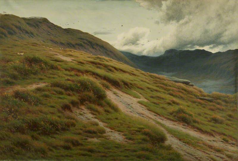 A Welsh Hillside, 1883 — Joseph P Knight
