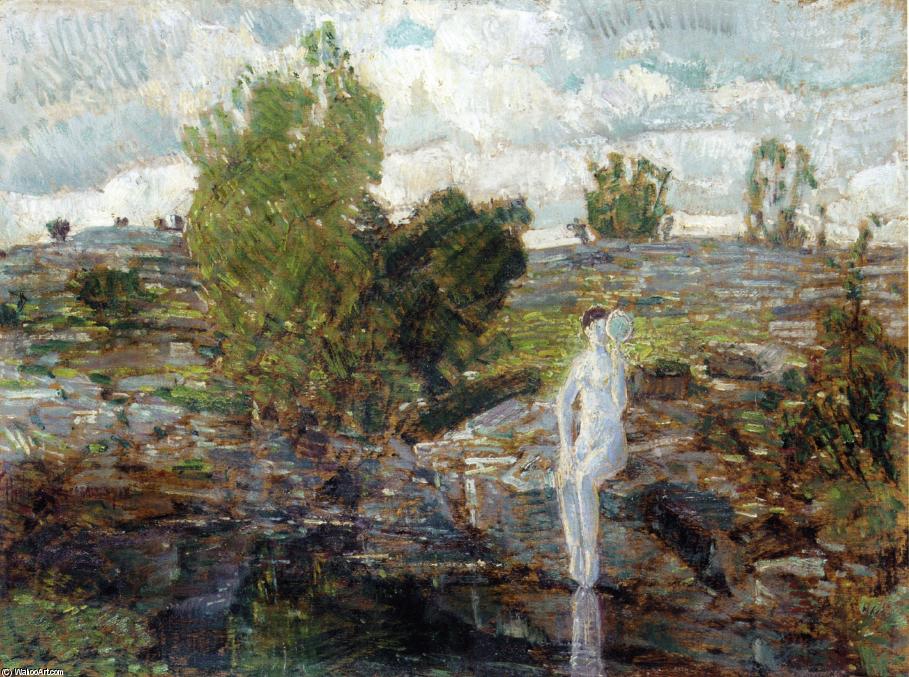 The Quarry Pool, Folly Cove, Cape Ann — Frederick Childe Hassam