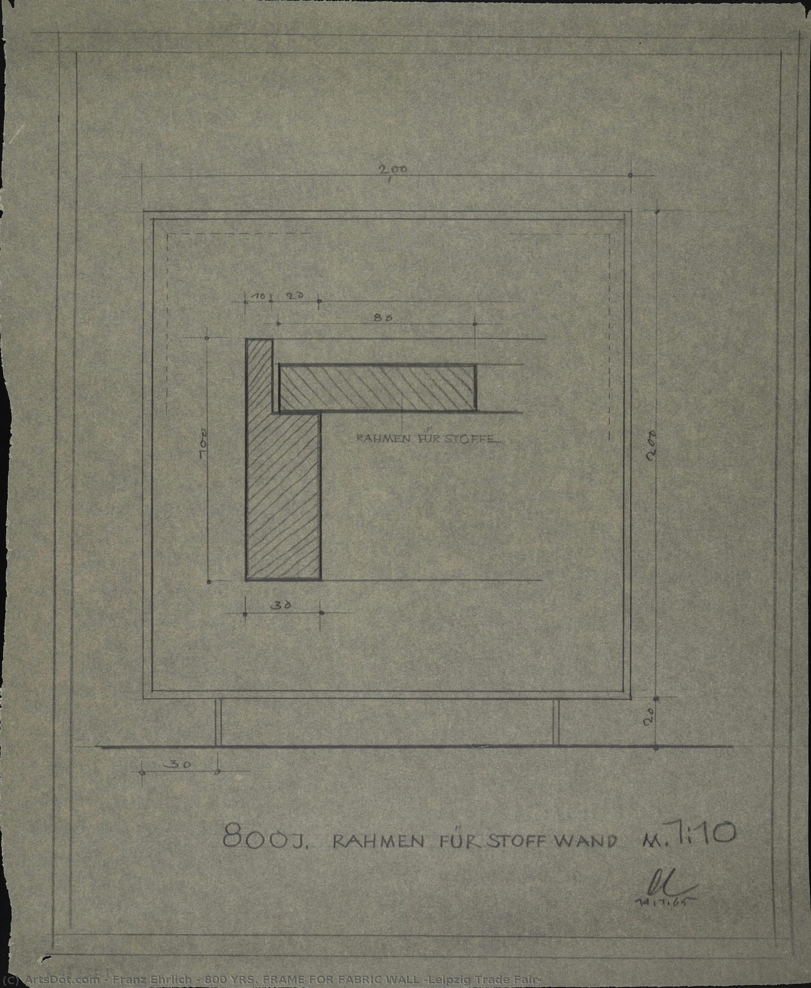 800 Yrs. Frame For Fabric Wall (leipzig Trade Fair) — Franz Ehrlich