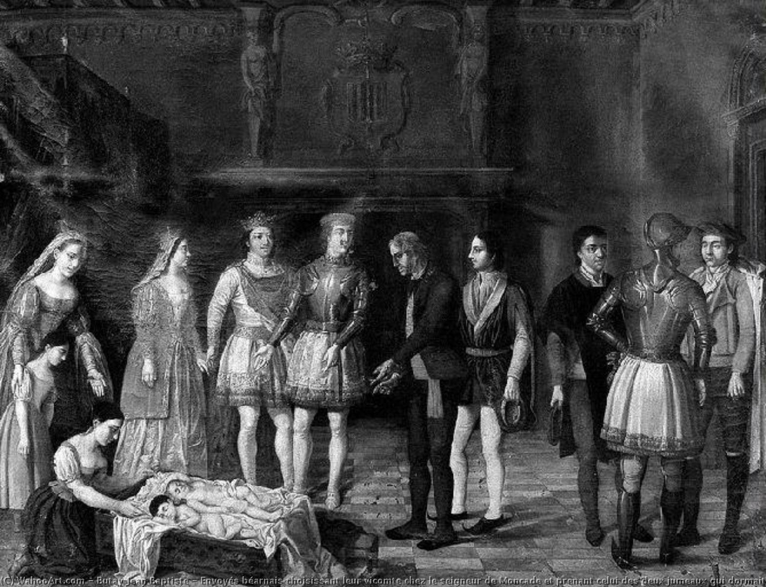 Envoyés Béarnais Choisissant Leur Vicomte Chez Le Seigneur De Moncade Et Prenant Celui Des Deux Jumeaux Qui Dormait Les Mains Ouvertes — Butay Jean Baptiste
