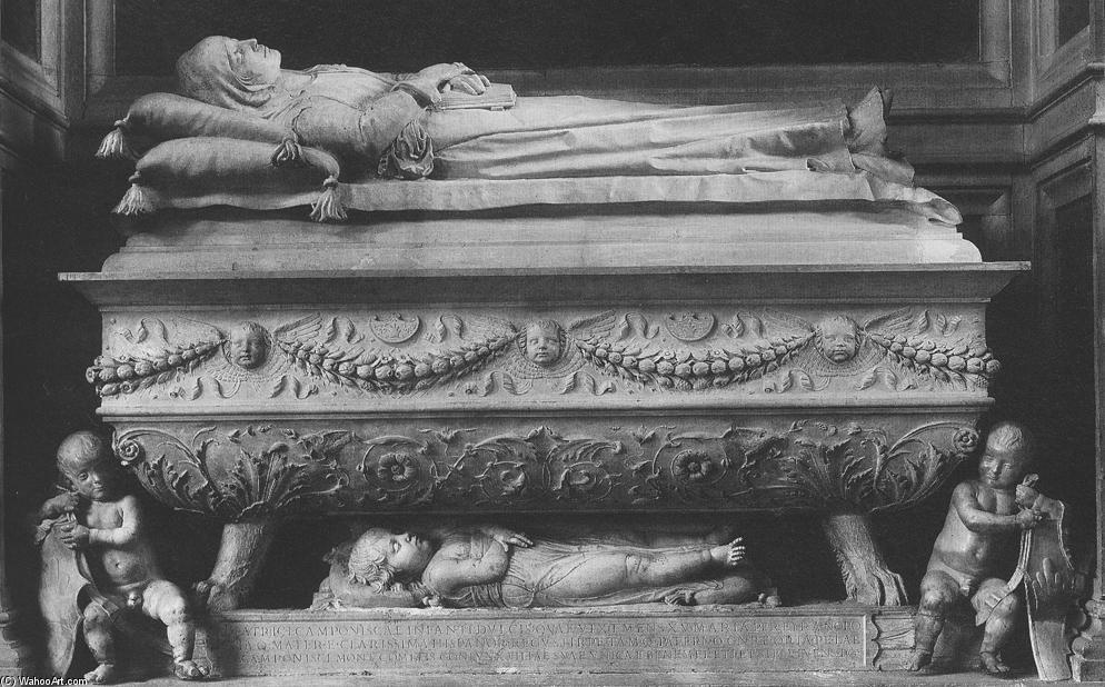 Monument Of Maria Pereira And Beatrice Camponeschi (detail) — Silvestro Dell'aquila