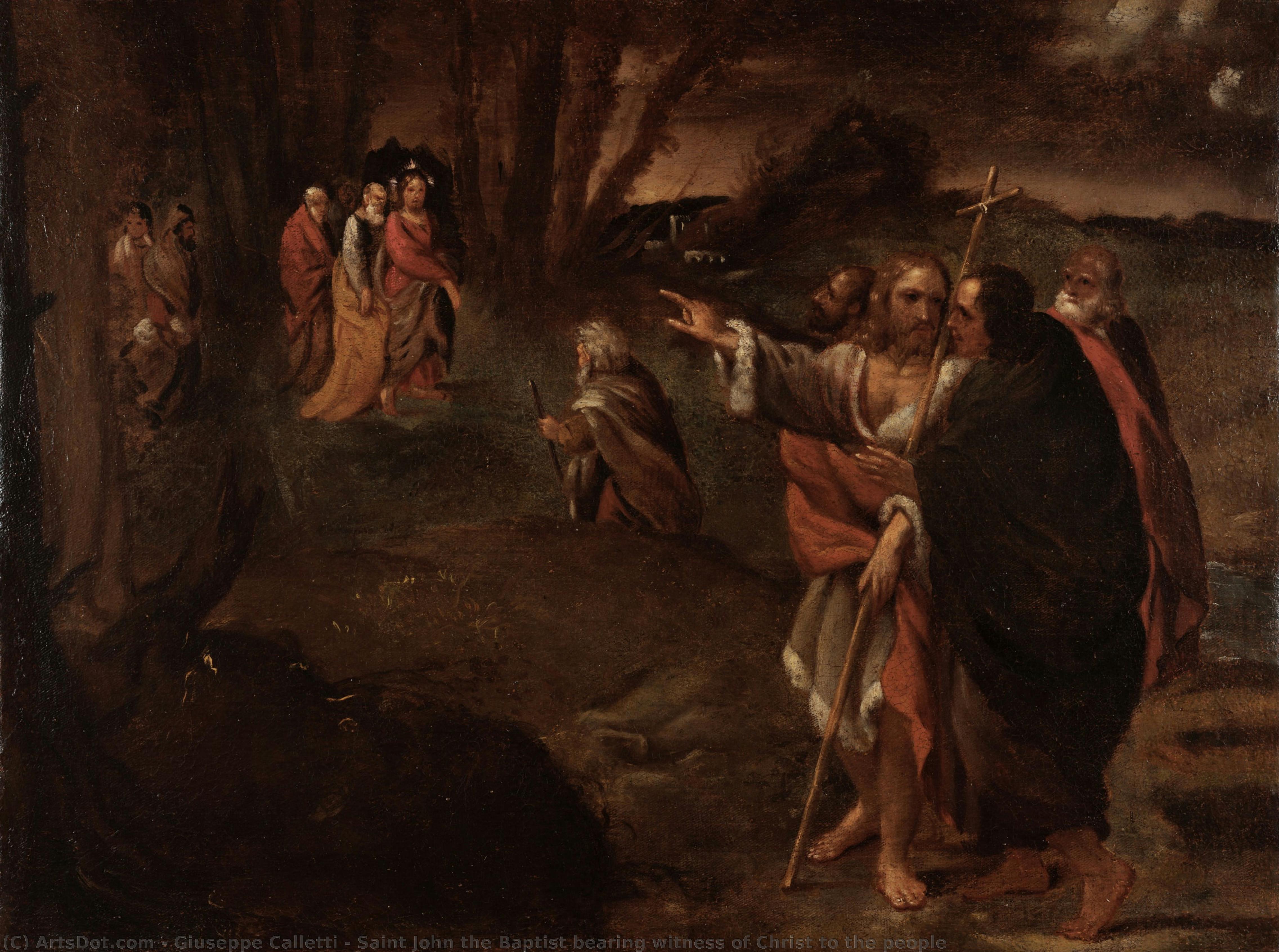Saint John The Baptist Bearing Witness Of Christ To The People — Giuseppe Calletti
