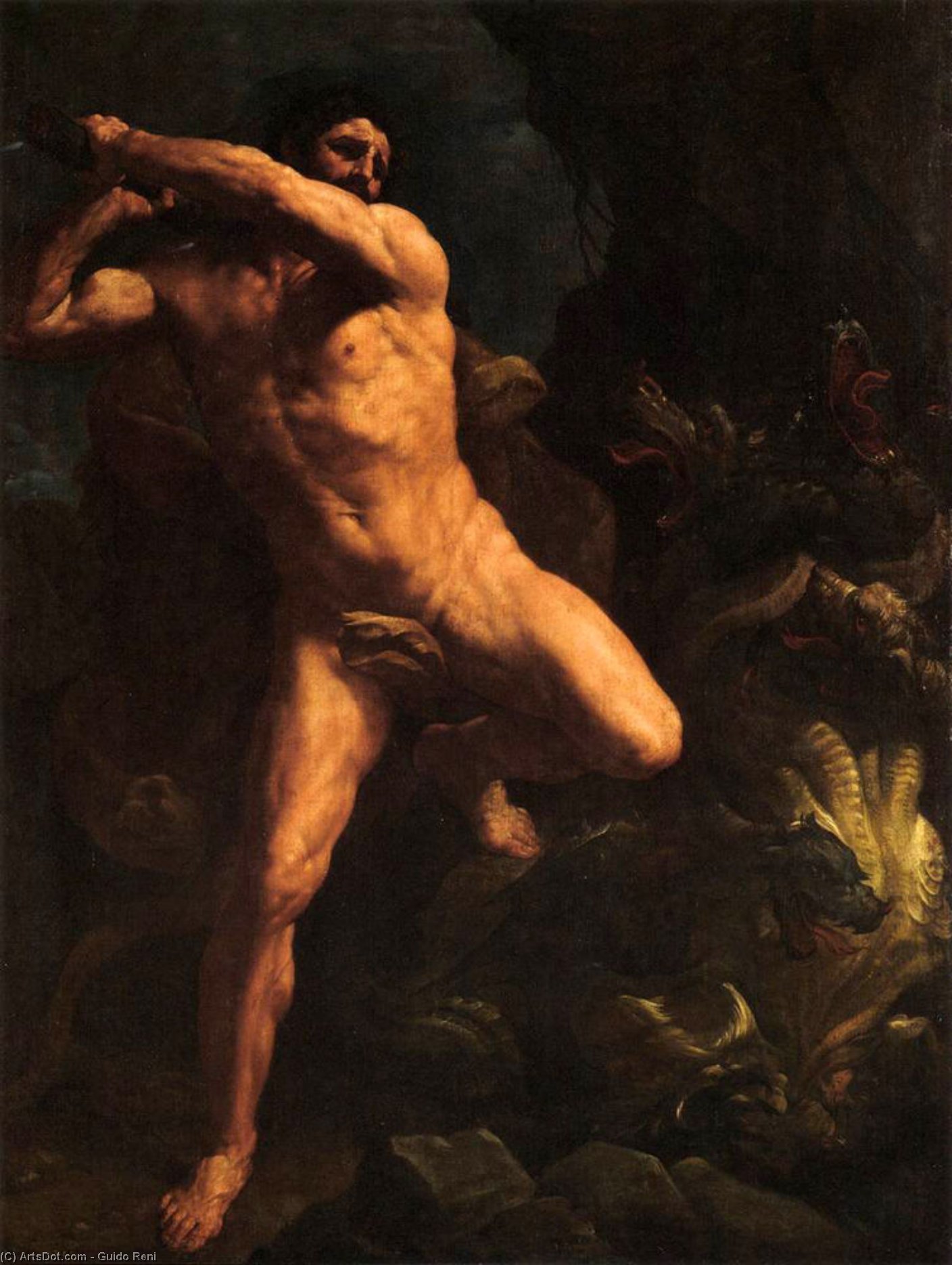 Hercules Vanquishing The Hydra Of Lerma — Reni Guido (le Guide)