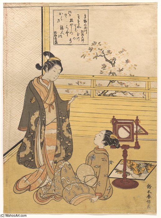 Boy, Girl And Viewing Glass — Suzuki Harunobu