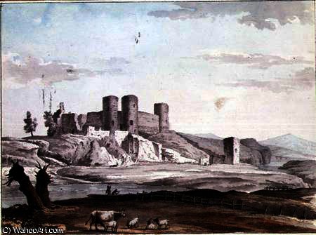 Rhuddlan Castle From The Bridge — Samuel Hieronymous Grimm