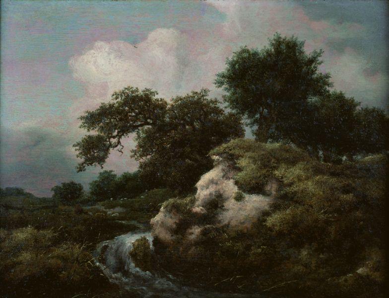 Landscape With Dune And Small Waterfall — Jacob Isaackszoon Van Ruisdael