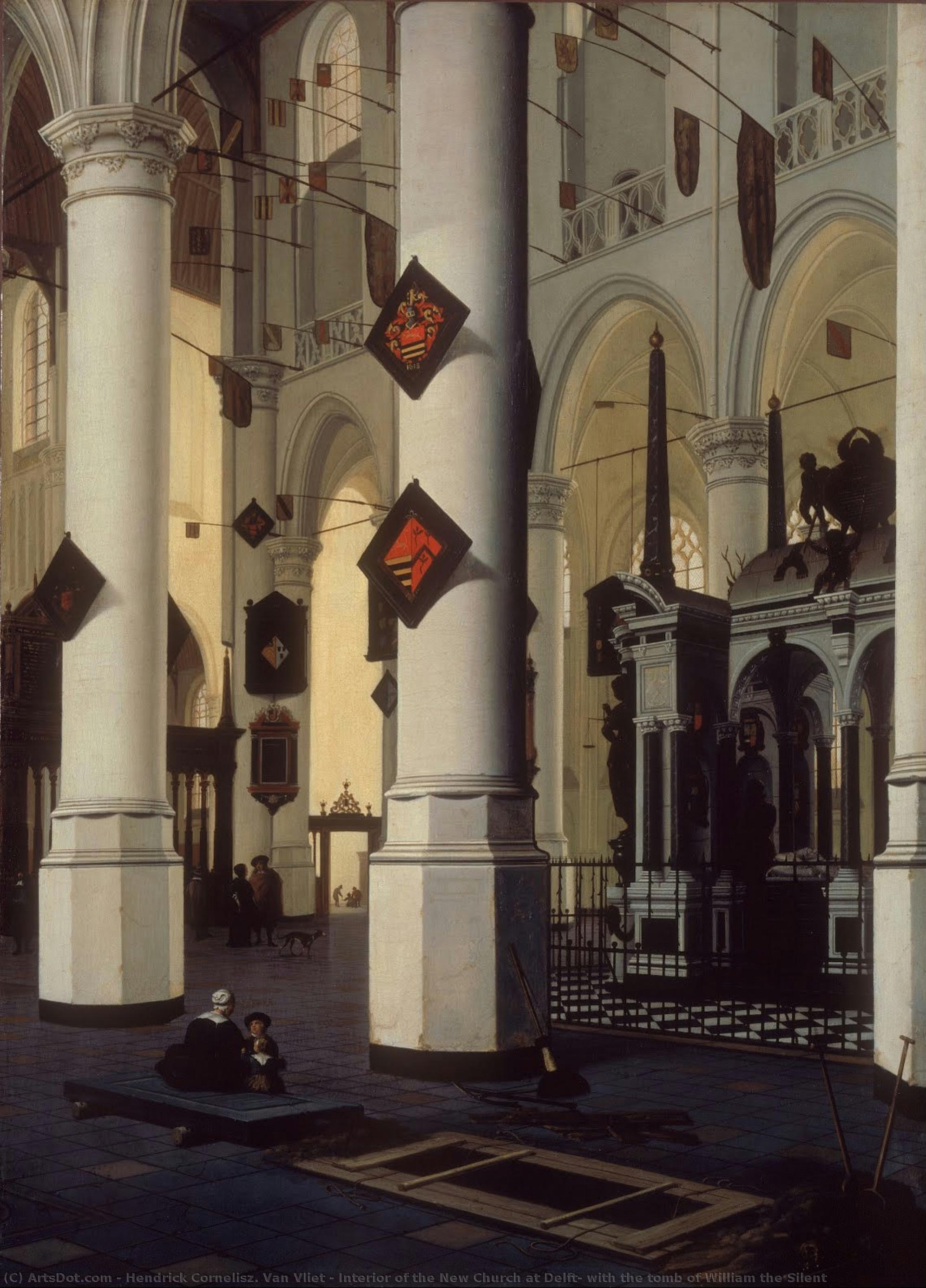 Interior Of The New Church At Delft, With The Tomb Of William The Silent — Hendrick Corneliszoon Van Vliet
