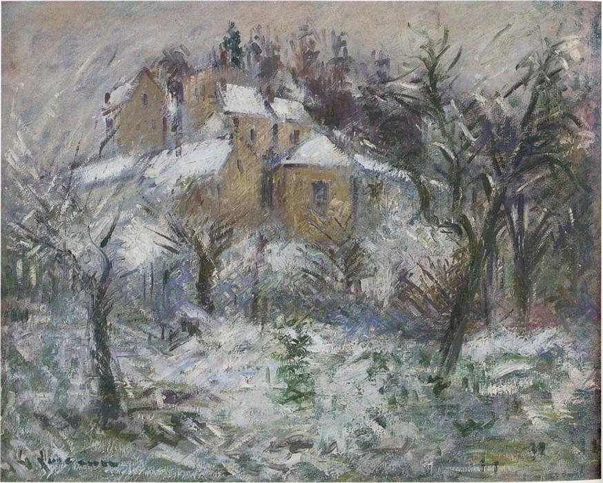 House In Pontoise In Snow — Gustave Loiseau