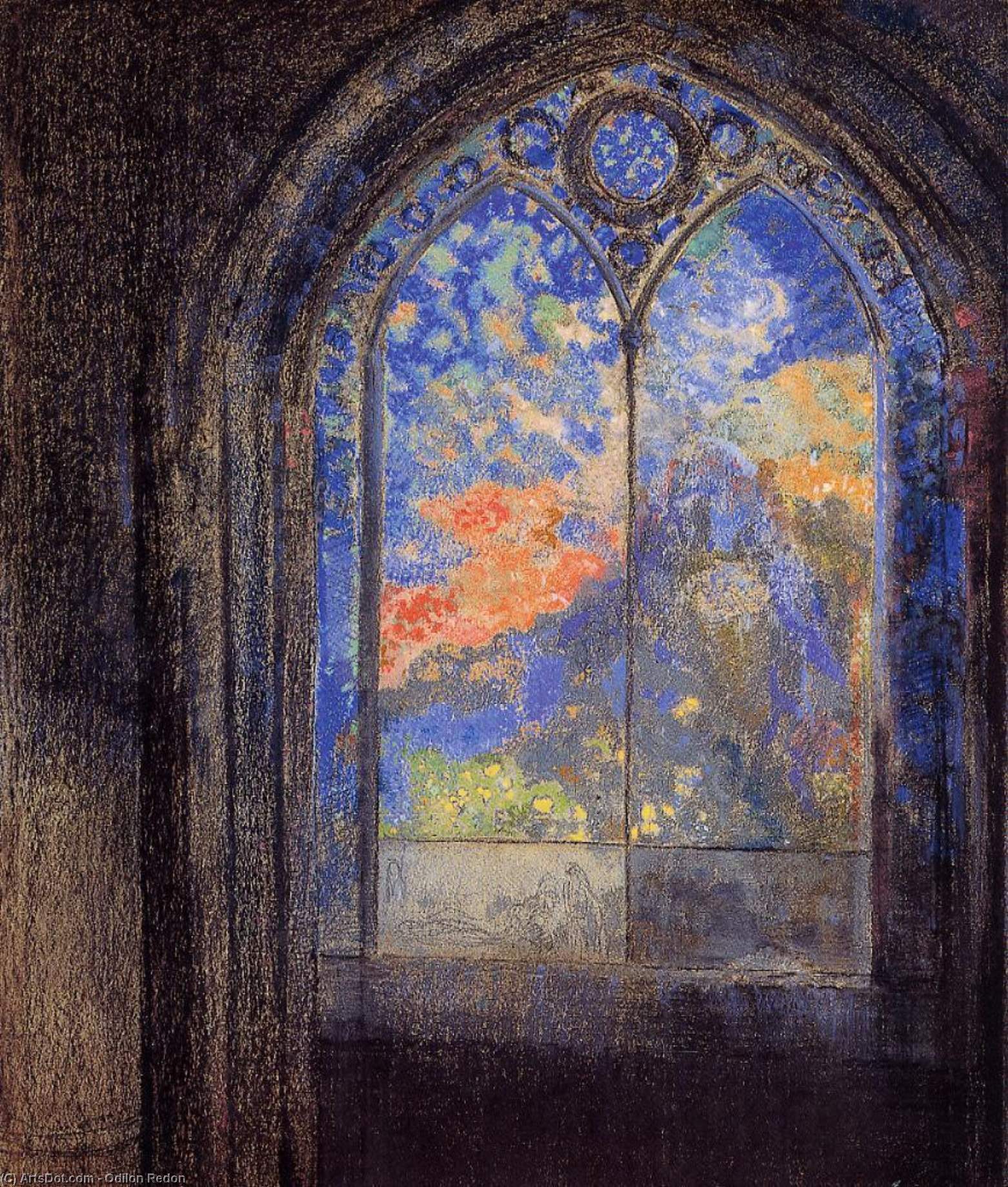 Stained Glass Window (also Known As The Mysterious Garden) — Odilon Redon