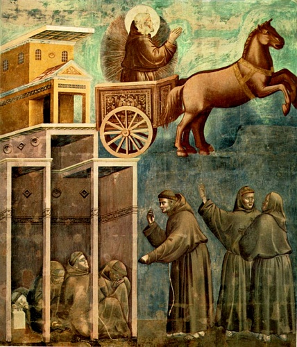 Legende Des Heiligen Franziskus - [08] - Vision Des Brennenden Streitwagens — Giotto Di Bondone