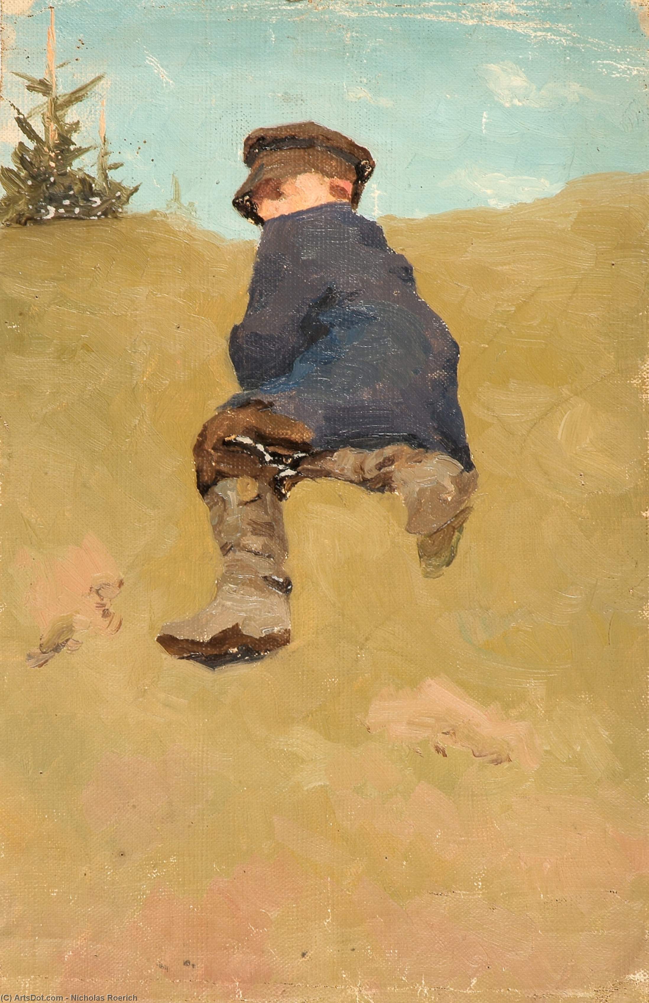 Study Of A Reclining Boy — Nicholas Roerich
