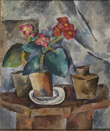 Still Life. Flowers In The Banks. Begonias. — Pyotr Konchalovsky