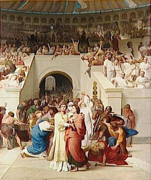 Martyrs Chretiens Entrant A L'amphitheatre — François Léon Benouville