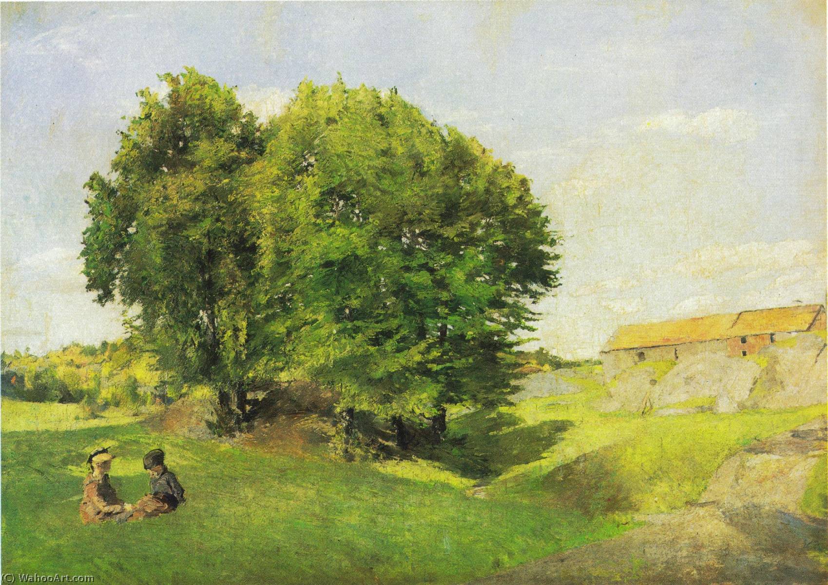 To Barn Og Tregruppe — Harriet Backer