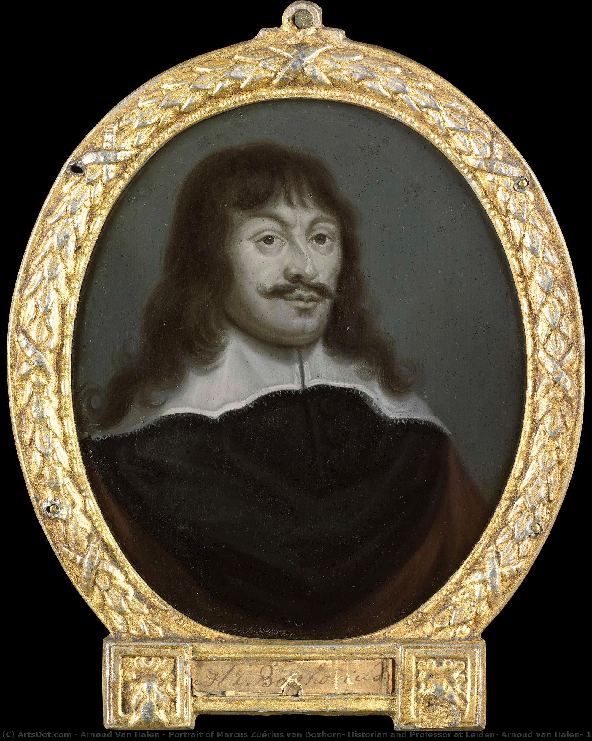 Portrait Of Marcus Zuërius Van Boxhorn, Historian And Professor At Leiden, Arnoud Van Halen, 1700 - 1732 — Arnoud Van Halen
