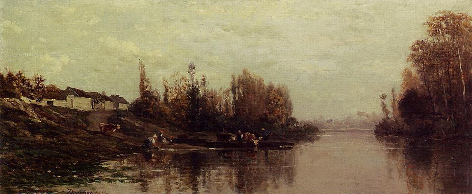 Ferry At Glouton — Charles-françois Daubigny
