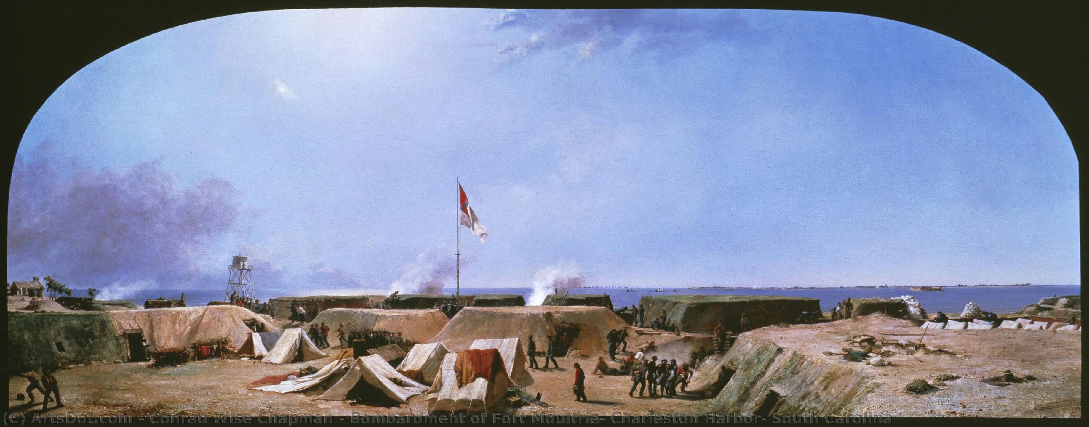 Bombardment Of Fort Moultrie, Charleston Harbor, South Carolina — Conrad Wise Chapman