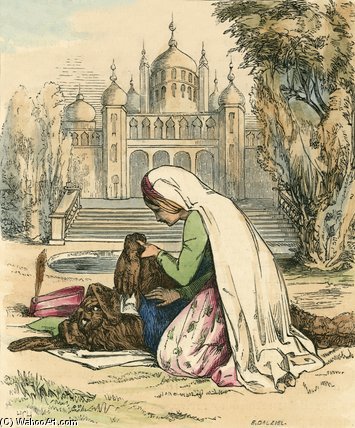 Beauty Discovering The Beast In The Garden — John Callcott Horsley