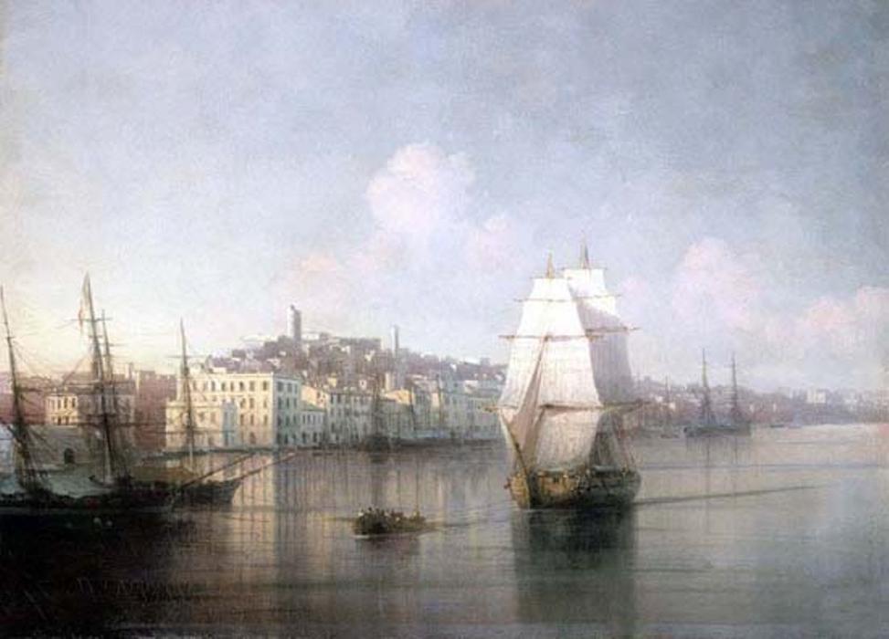 View Of Seaside Town — Ivan Konstantinovich Aivazovsky