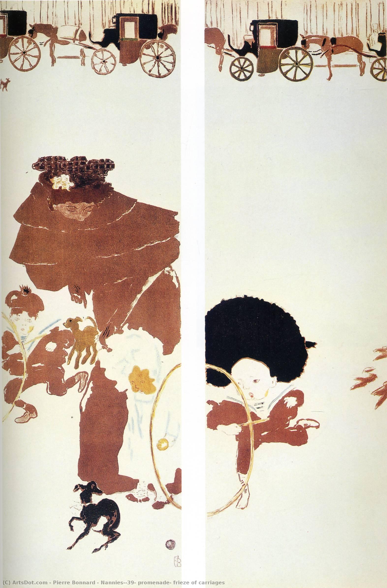 Nannies' Promenade, Frieze Of Carriages — Pierre Bonnard