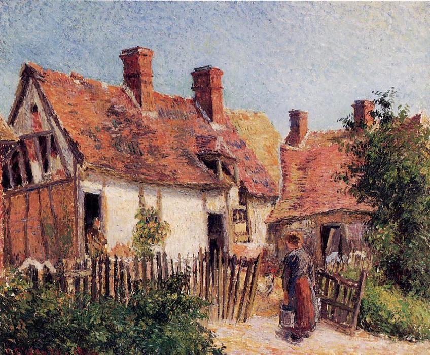 Old Houses At Eragny 1 — Camille Pissarro