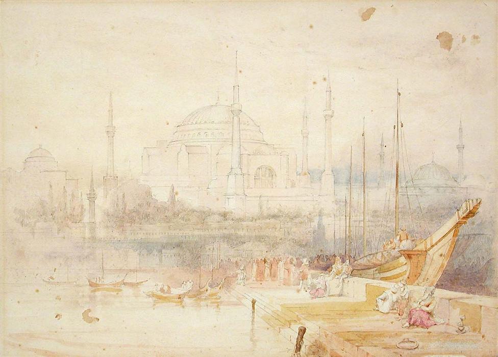 St. Sophia From The Bosporus — David Roberts