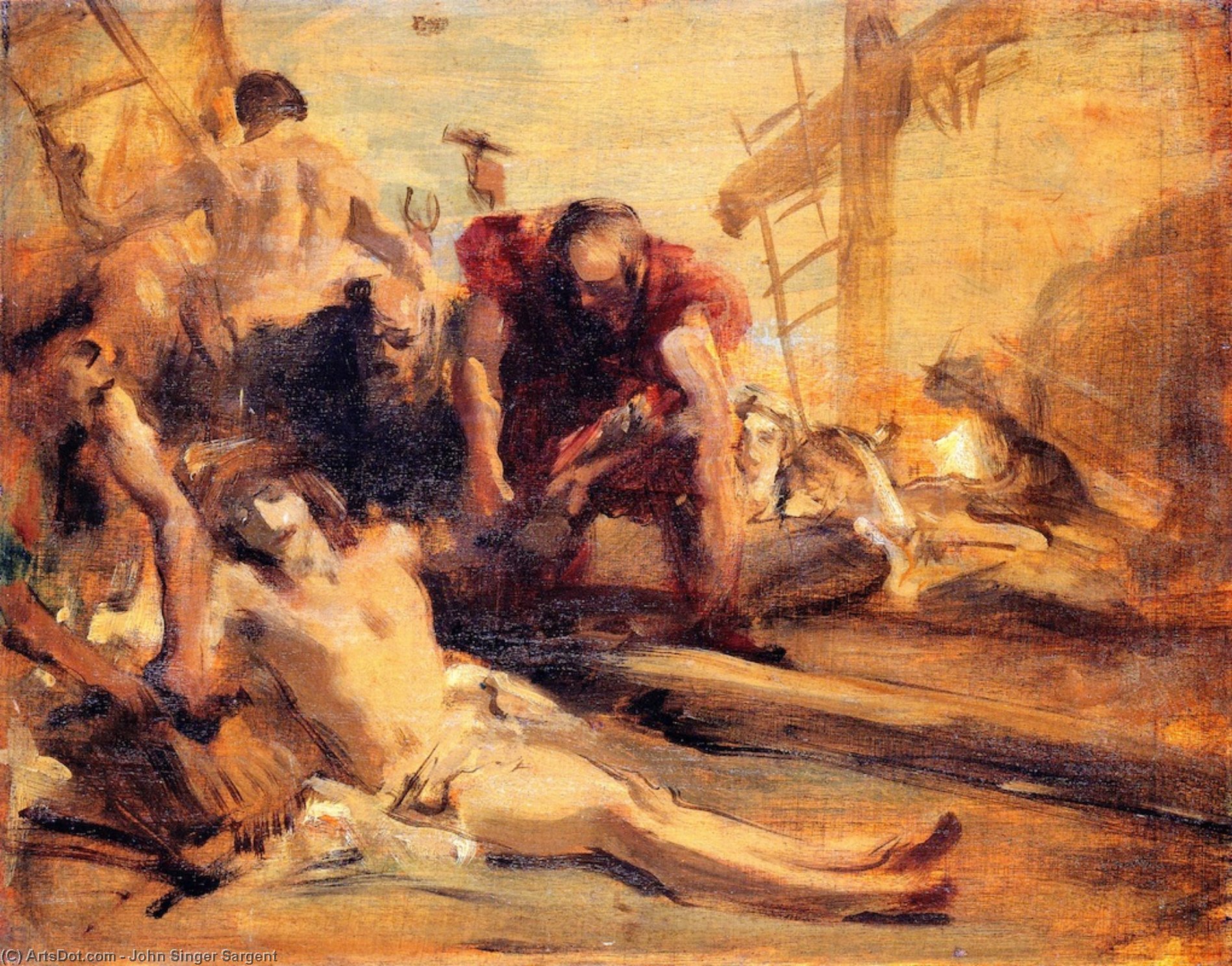 The Descent From The Cross (after Giandomenico Tiepolo) — John Singer Sargent