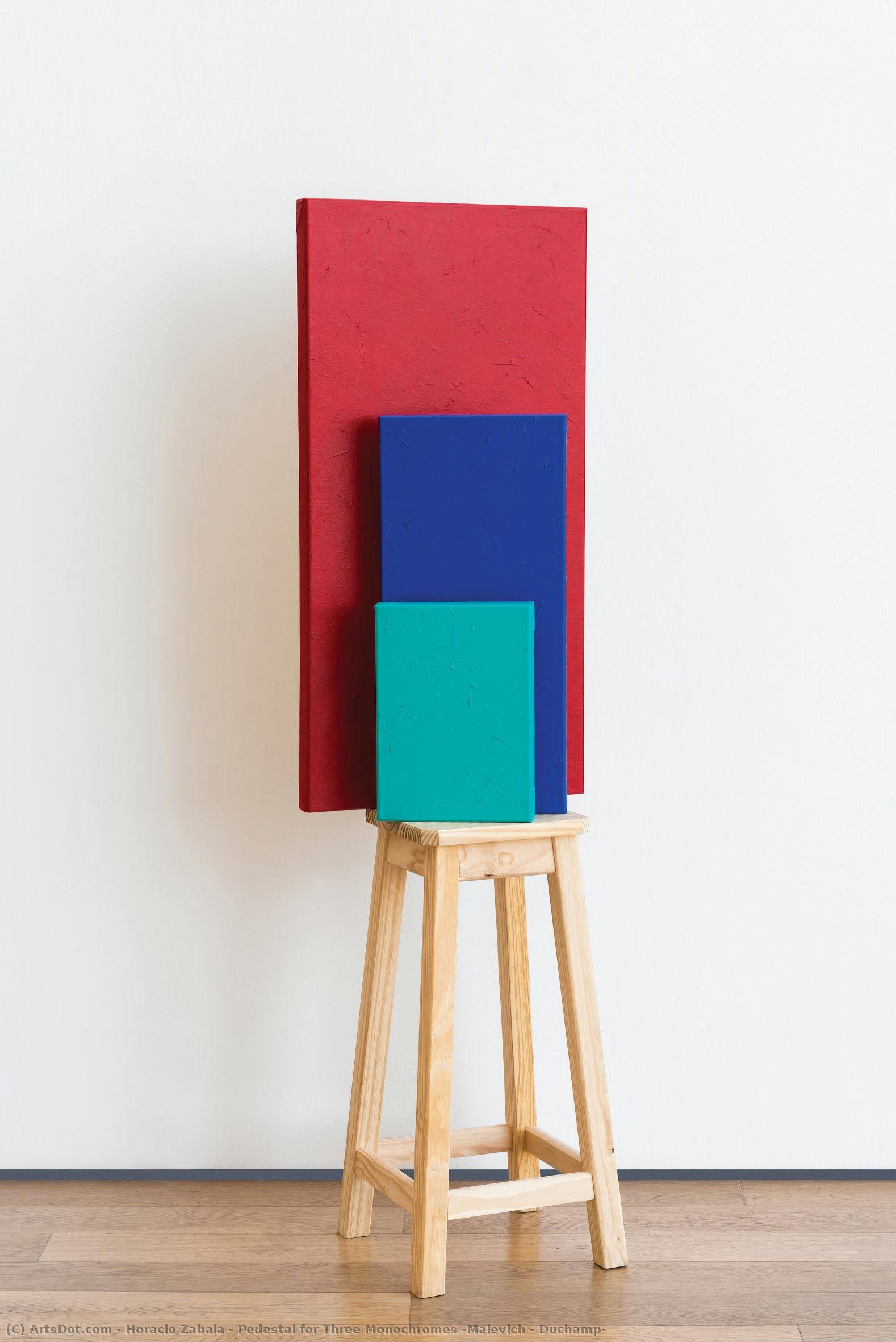 Pedestal For Three Monochromes (malevich & Duchamp) — Horacio Zabala