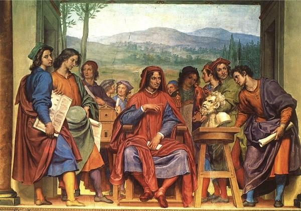 Michelangelo Presents Lorenzo De 'medici His Faun Bust — Ottavio Vannini