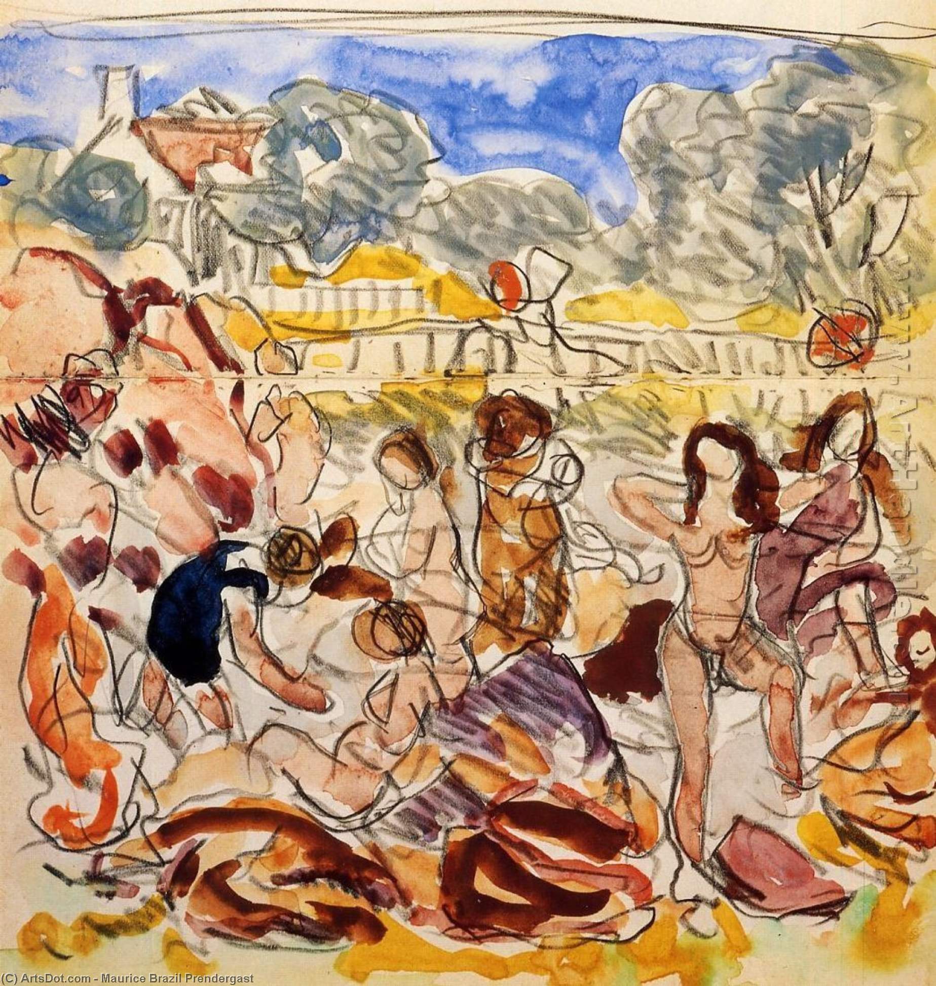 Figures On The Beach — Maurice Brazil Prendergast