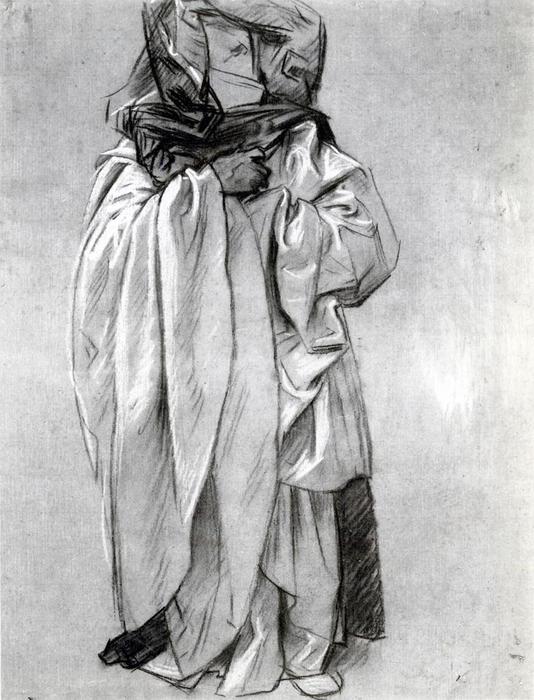 Study Of Ezekiel For Frieze Of The Prophets — John Singer Sargent
