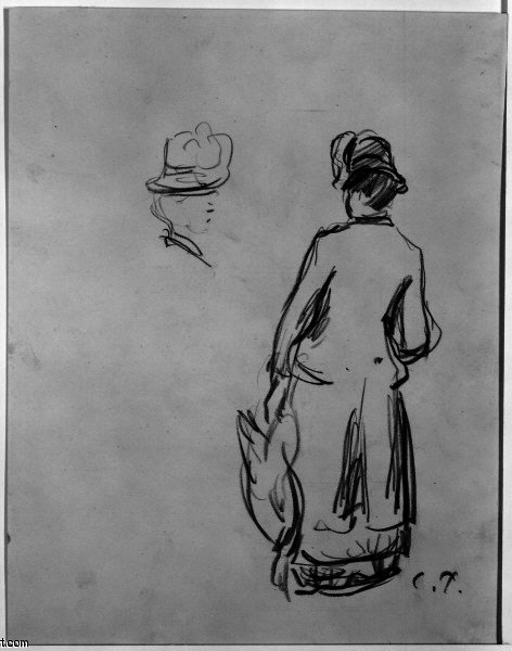 Woman In Hat And Coat Carrying Chicken By Legs — Kamij Pisaro