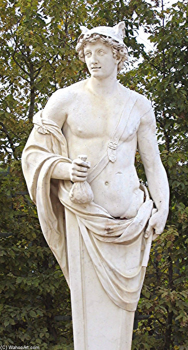 Hermes-statu Am Park Vum Versailler Schlass — Corneille Van Clève