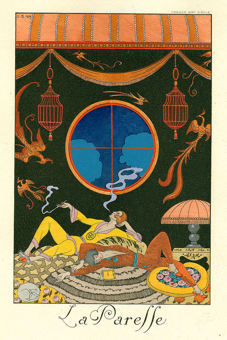 La Paresse (laziness) — Georges Barbier