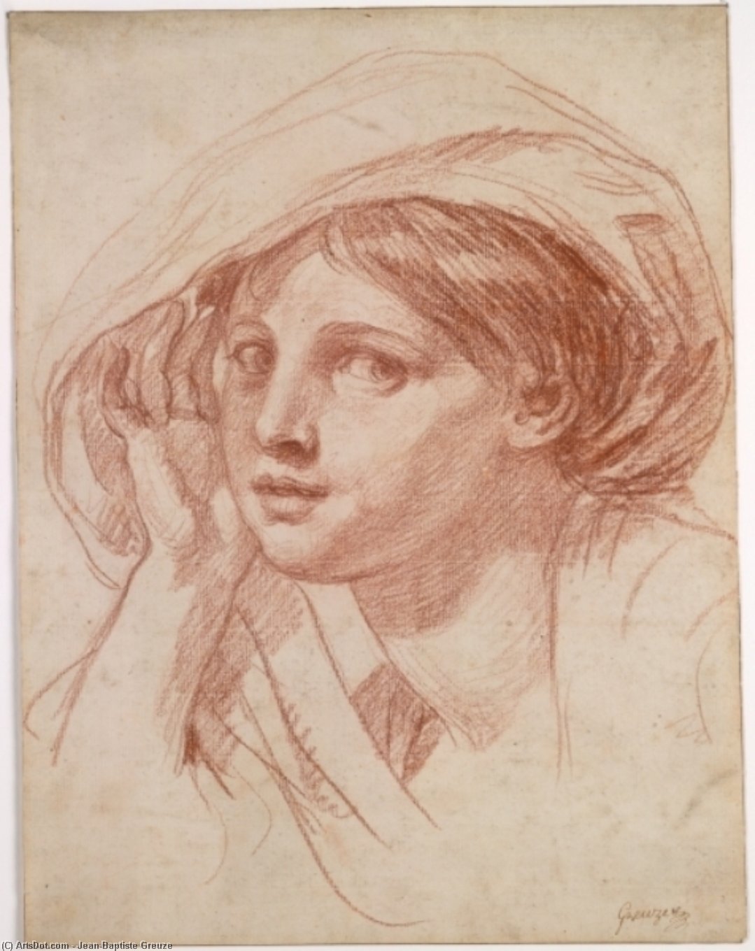 Head Of A Young Woman 1 — Jean-baptiste Greuze
