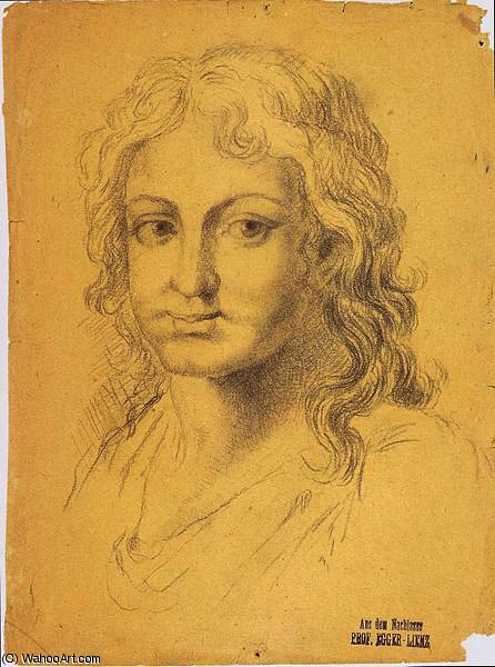 Female Curls With Laughing Expression — Albin Egger-lienz