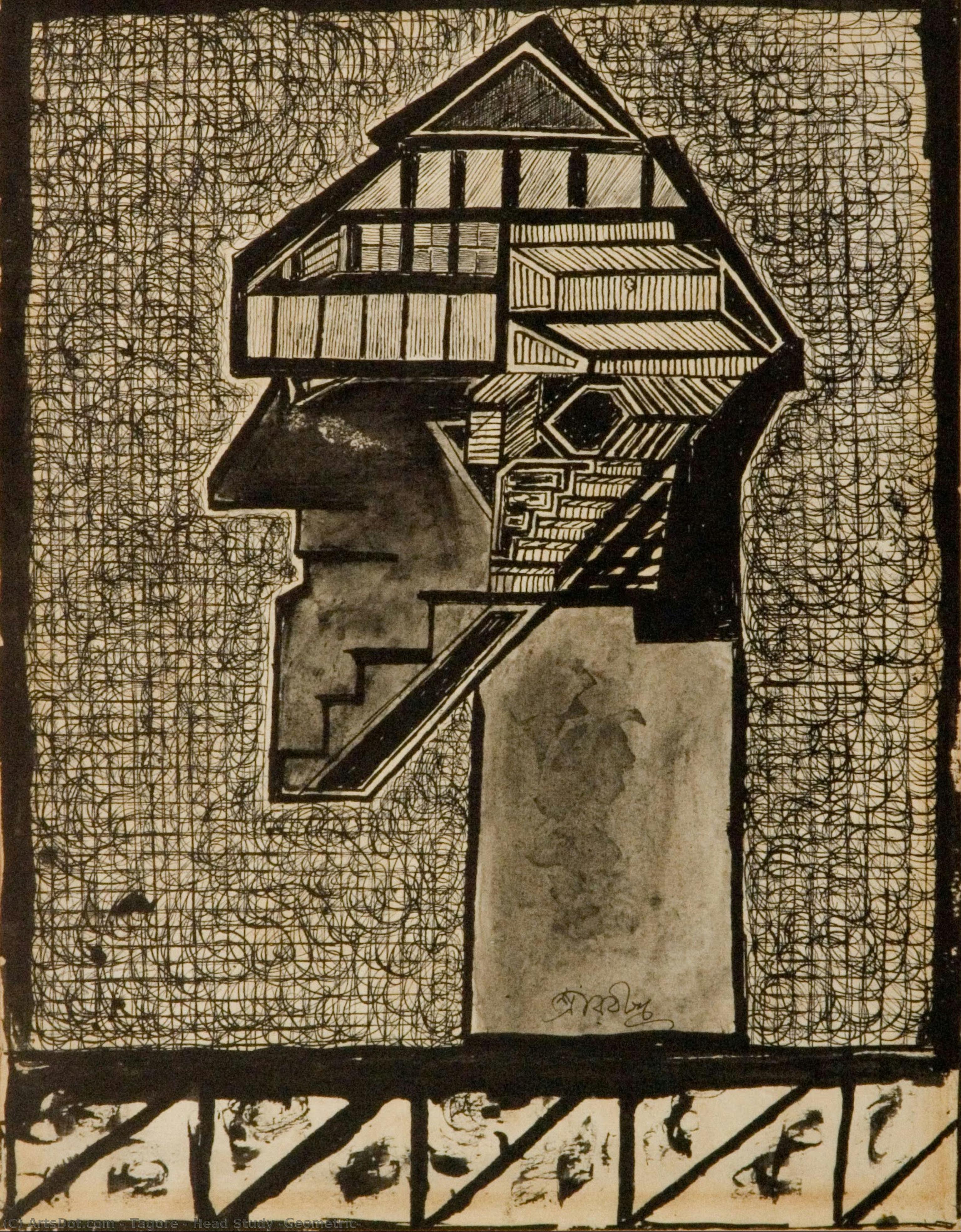 幾何学的な肖像画研究 — Rabindranath Thakur
