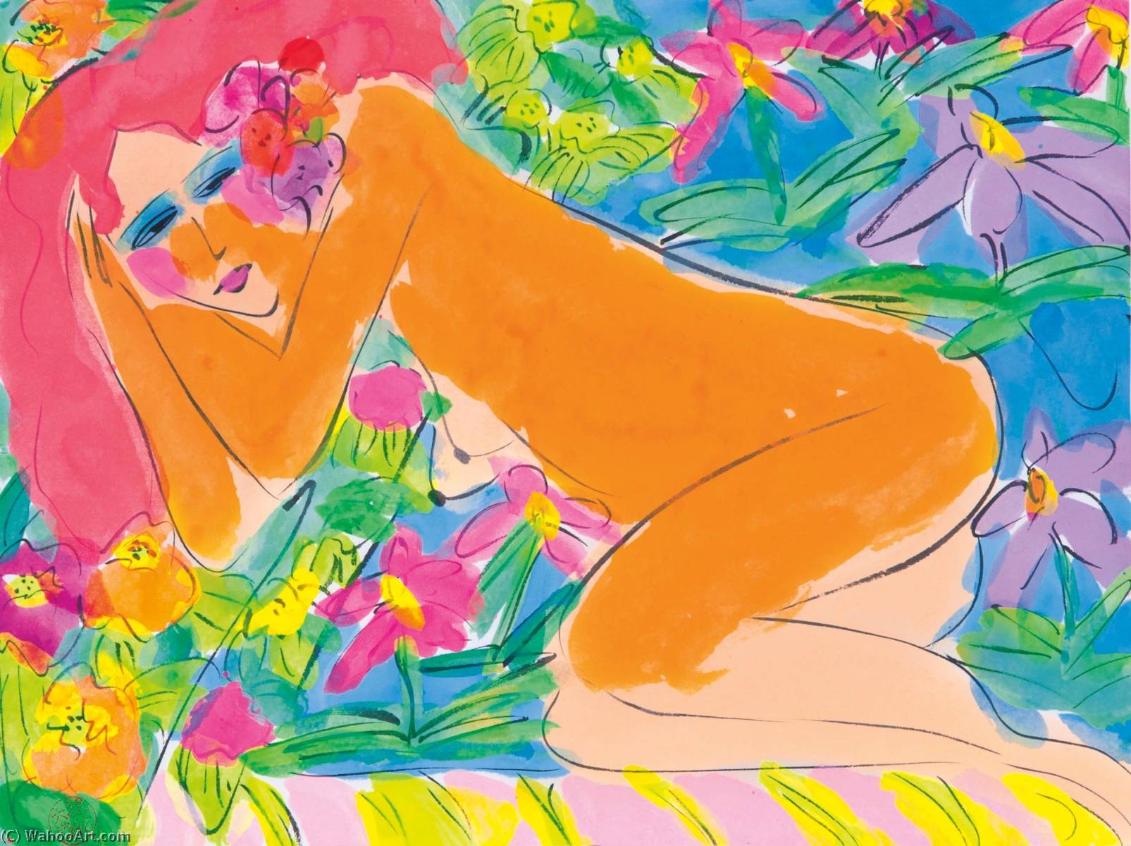 Reclining Nude — Walasse Ting